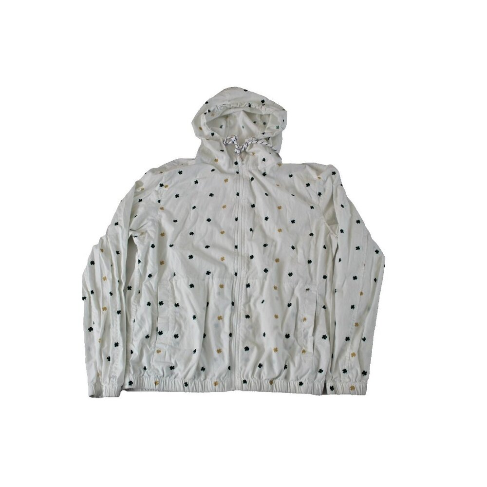 Denim & Flower Ricky Singh Shamrock Print Hooded Windbreaker Jacket – Men's M‎
